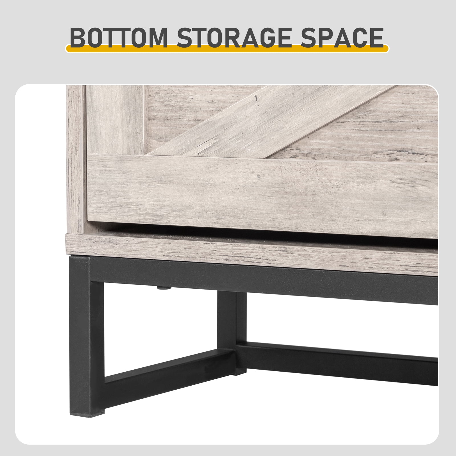 Barn Door Three-Drawer Cabinet With Top Panel, Shoe Cabinet Particleboard, 80*24*145cm