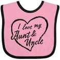 thumbnail image 3 of Inktastic I Love My Aunt and Uncle in Black Chalk Heart Boys or Girls Baby Bib, 3 of 4