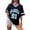 Sky Blue, variant on Womens Graphic T-shirts Short Sleeve V Neck Letter Print Tee Sporty Summer Casual Loose Tops Black L