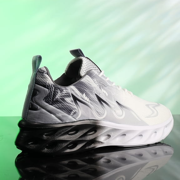 ZERJER Unisex Athletic Shoes - Couple Style Lace-Up Sneakers, Comfortable Street Style Running Shoes with Round Toe, All-Season Casual Athletic Shoes