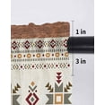 thumbnail image 6 of Boho Geometric Curtains 72 Inch Length,Sheer Curtains for Bedroom Living Room Window Modern Brown Abstract Art Western Southwest Rod Pocket Drapes Kitchen Curtains Small Half Window 52"x72" 2 Panels, 6 of 7