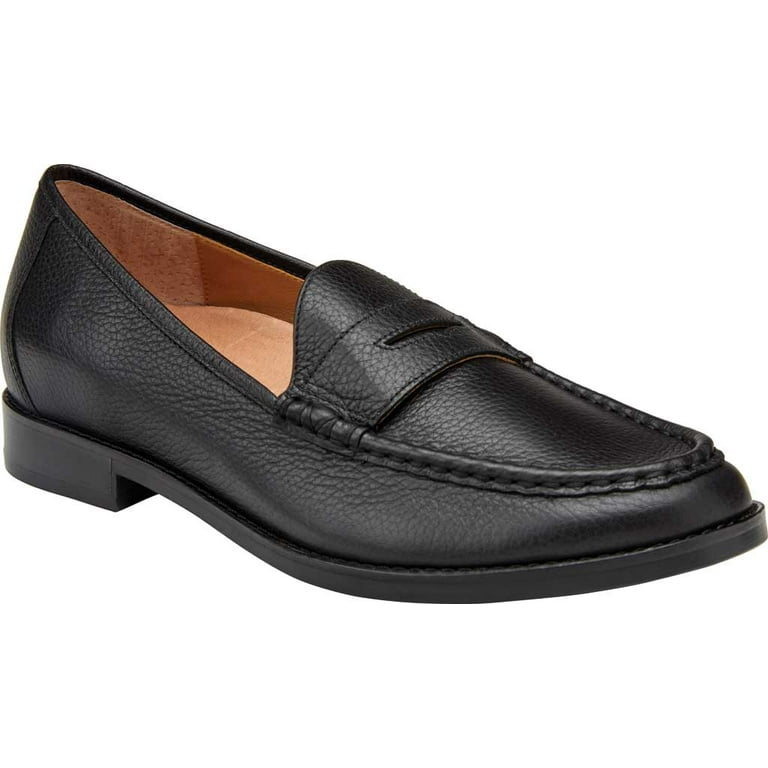 Women s Vionic Waverly Loafer Tumbled Black Leather 7 M Walmart