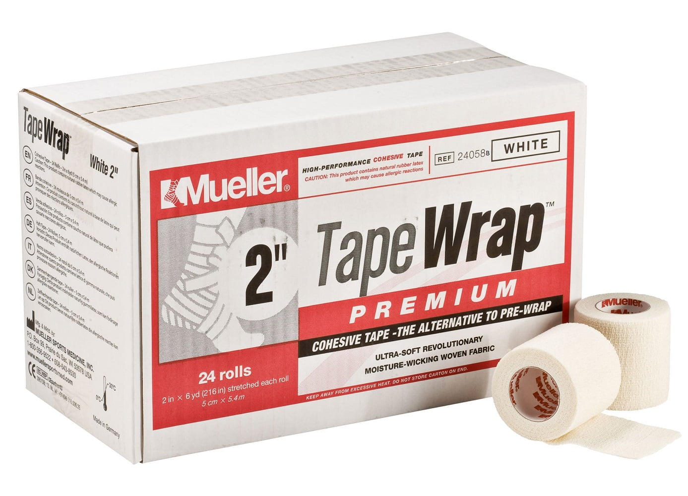 Mueller TapeWrap Premium, White, 2