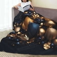 thumbnail image 6 of Fuzoiu Elegant Golden Blue Ornaments Print Ultra-Soft Micro Fleece Blanket,All Seasons Flannel Throw, Lightweight Blanket for Bed, Sofa, Couch, Movie Night, Camping, and Travel-50"x40", 6 of 7