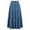 Blue, variant on ZHOGXU Casual Midi Skirts For Womens Solid Color Elastic Waist Tiered Layered Outdoor Shopping Dating