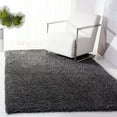 thumbnail image 3 of SAFAVIEH August Sophia Solid Shag Area Rug, Charcoal, 6'7" x 6'7" Square, 3 of 9
