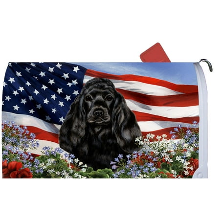 Cocker Spaniel Black - Best of Breed Patriotic I Dog Breed Mail Box (Best Clippers For Cocker Spaniel)