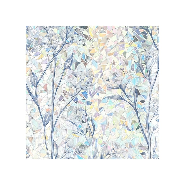 zhangmingg 2026 Floral Pattern Static Cling Window Film Decorative Privacy Sticker for Home Glass