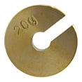 thumbnail image 2 of Slotted Weight, 20g - Brass - Spare or Extra Parts for Slotted Masses Sets - Eisco Labs, 2 of 4