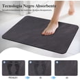 thumbnail image 4 of 2Pcs Alfombra de Baño Absorbente 60 cm x 40 cm,Tapete Baño de Absorbente de Diatomita,Alfombrilla de Baño Antideslizante Secado Rápido,Tapetes para Baño para Ducha Cocina Dormitorio (Negro), 4 of 4
