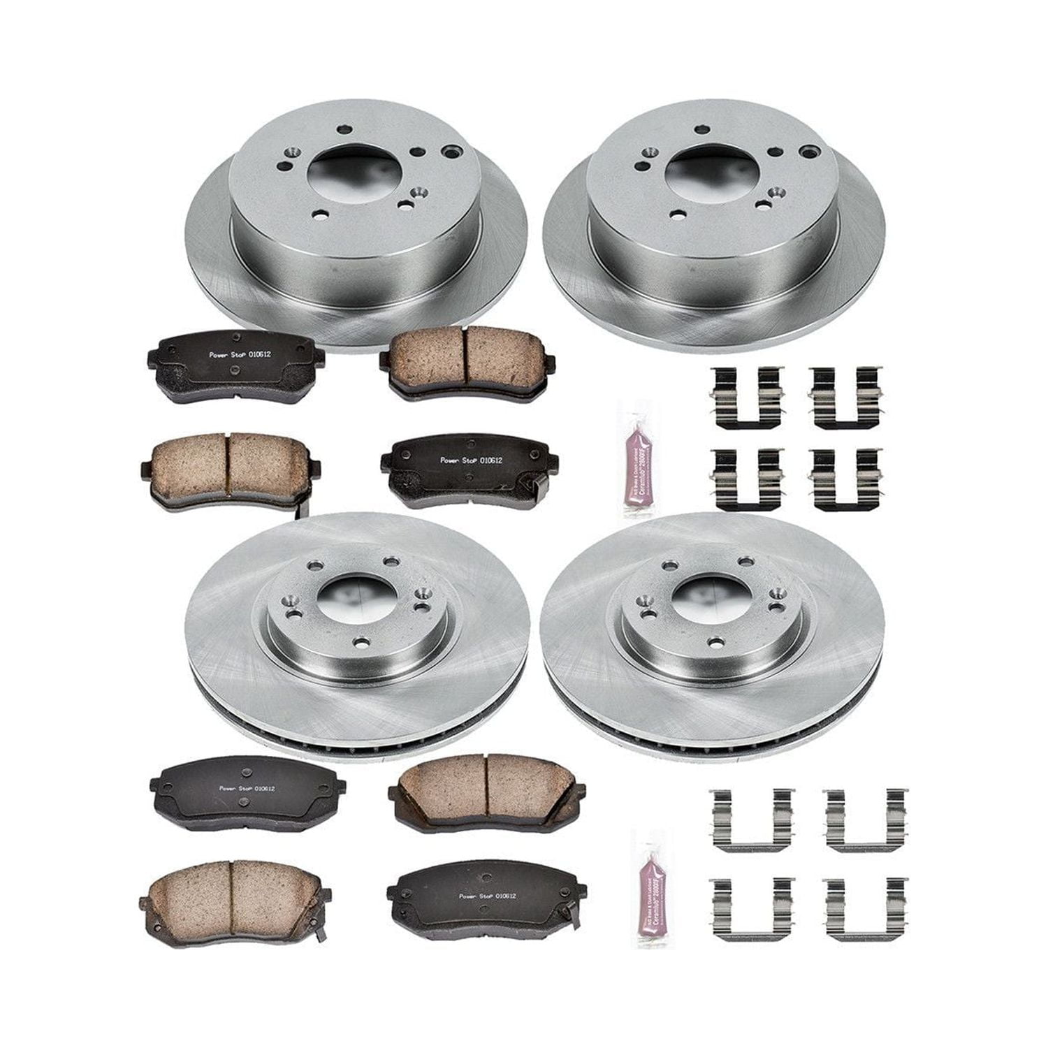Power Stop Front and Rear Stock Replacement Brake Pad and Rotor Kit KOE6307