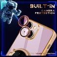 thumbnail image 4 of Phone 14 Pro Case Astronaut Cute Girls Women Girly Unique Phone Cases with Hidden Stand Kickstand 6D Design with Camera Lens Protector Cover for 14 Pro 6.1'', 4 of 12