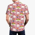 thumbnail image 5 of Vsdgher Cartoon Chicken Print Men's Short Sleeve Stretch Polo Shirt, Moisture-Wicking Performance Polo Shirt, 5 of 8