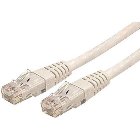 UTAH-4ft CAT6 Ethernet Cable - White CAT 6 Gigabit Ethernet Wire -650MHz 100W PoE++ RJ45 UTP Molded Category 6 Network/Patch Cord w/Strain Relief/Fluke Tested UL/TIA Certified (C6PATCH4WH)