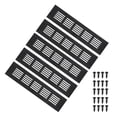 thumbnail image 1 of Cubierta de ventilación rectangular Uxcell 9"x2" 5pcs rejilla de puerta cubierta de ventilación con tornillos para gabinete negro, 1 of 7