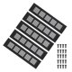 thumbnail image 1 of Cubierta de ventilación rectangular Uxcell 9"x2" 5pcs rejilla de puerta cubierta de ventilación con tornillos para gabinete negro, 1 of 7