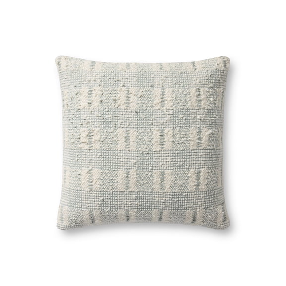Loloi PLL0185 Ivory / Blue 18'' x 18'' Decorative Pillow