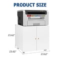 thumbnail image 3 of EastVita White 236 Printer Stand with Storage Mobile Printer Cabinet for Home Office Metal Table for Printers with Storage Shelf File Cabinets on Wheels 3D Printers Table, 3 of 7