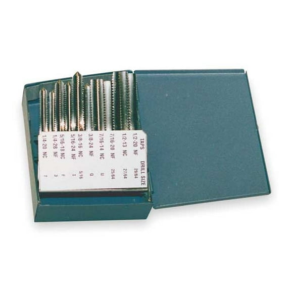 Widia Hand Tap Set,10 PC,HSS,1/4-20 to 1/2-20 16401