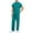 155#Blue, variant on Scrubs for Men Set Nurse Uniform - Stretch V-Neck Scrubs Top & Jogger Pants Quick Drying Workwear with Pockets Black L