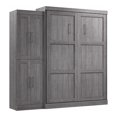 thumbnail image 1 of Bestar Pur 90" Engineered Wood Queen Murphy Bed with Closet Organizer in Gray, 1 of 6