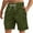 Green-1, variant on JIUKE Mens Shorts High Waisted Drawstring Quick Dry Summer Beach Swim Knee Length Shorts with Pockets
