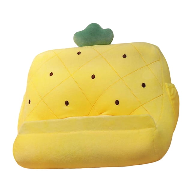 TISHITA Cute Pillow Holder Tablet Stand with Elastic Pockets Desktop Holder Soft Pineapple