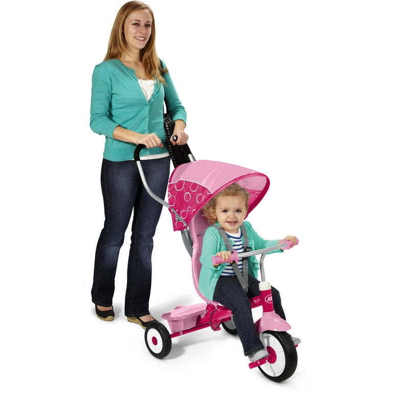 Radio Flyer EZ Fold 4-in-1 Stroll N Trike for Kids Tricycles