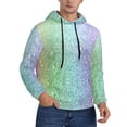 thumbnail image 2 of Naloa Beautiful Glitter Men's Casual Hooded Collar Drawstring Hoodies Pullover Sweatshirts Casual Long Sleeve Shirts-XX-Large, 2 of 7