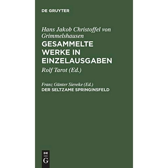 Gesammelte Werke in Einzelausgaben, Der Seltzame Springinsfeld (Hardcover)