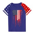 thumbnail image 4 of FamilyThread Kids Fourth of July Shirt for Boys Girls Red White and Blue Shirt America Flag Short Sleeve Patriotic American Flag Kids Clothing, 4 of 4
