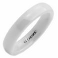 thumbnail image 6 of Metals Jewelry 3mm White Ceramic Wedding Ring Classic High Polished Band Size 6.5, 6 of 8
