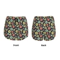 thumbnail image 6 of Uemuo Daisies Flowers Pattern Women's Athletic Shorts High Waisted Running Shorts with Liner Pockets Gym Elastic Workout Shorts-Small, 6 of 9