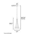 thumbnail image 3 of E25084-18SN-ET2 Lighting-Burst - 7.2W 4 LED Pendant-39.5 Inches Tall and 17 Inches Wide-Satin Nickel Finish-Clear Glass Color, 3 of 5