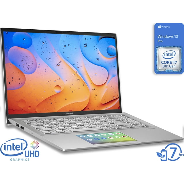 ASUS VivoBook S15 Notebook, 15.6" FHD Display, Intel Core i7-8565U Upto 4.6GHz, 8GB RAM, 256GB NVMe SSD, HDMI, Card Reader, Wi-Fi, Bluetooth, Windows 10 Pro