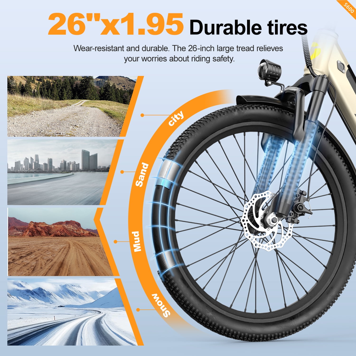 Unibike 250W Electric Bike for Adults, 36V 13AH Removeable Battery, 26'' City Bicycle, 15MPH Commuter Women Ebike