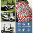 thumbnail image 6 of 51" x 31" Golf Cart Seat Protector with Mandala Pattern, Soft Microfiber Towel for Bench Enhancement, 6 of 8