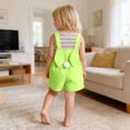 thumbnail image 3 of Girl Easter Outfit Sleeveless Striped Tank Top and Overalls 2 Peice Summer Outfit Set Dress up Party Outfit Girls Outfits Size 7-8 Years, 3 of 7