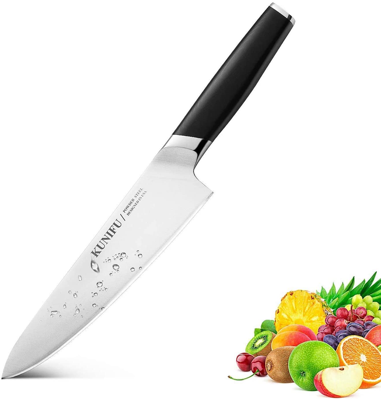 Thyme Table Non Stick Coated High Carbon Stainlless Steel 8 Damascus Chef S Knife Walmart Com