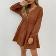 thumbnail image 3 of Vestido suelto, vestido de manga larga, vestido suelto, vestido de mujer, valor excepcional, 3 of 6