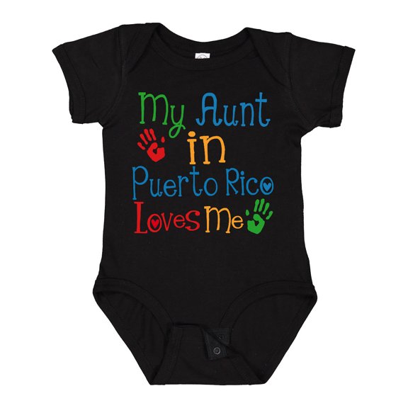 Inktastic My Aunt in Puerto Rico Loves Me Boys or Girls Baby Bodysuit
