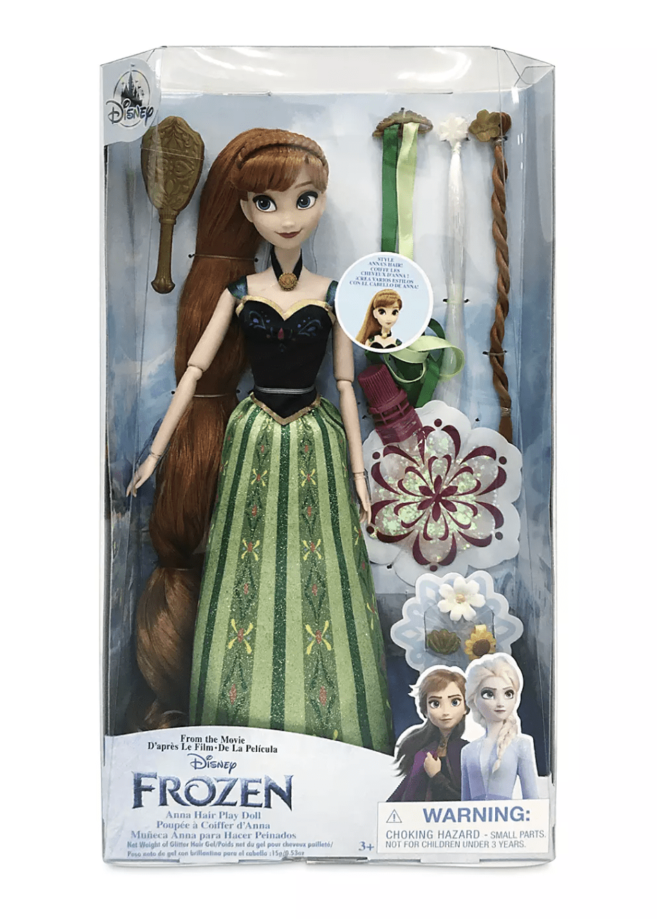 Frozen 2 Hair Play Doll Anna New Toy Figure Paper Disney Hasbro 