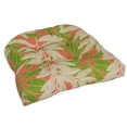 thumbnail image 3 of Blazing Needles 93184-4CH-OD-142 19 in. U-Shaped Dining Chair Cushions, Eastbluff Coral - Set of 4, 3 of 3