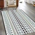 thumbnail image 3 of Ethnic Tribe Boho Living Room Rug 4x6 Washable Area Rug for Bedroom, Non-Slip Dining Room Rugs Geometric Diamonds Dots Modern Indoor Carpet for Kitchen Entryway Office Nursery Laundry, 3 of 9