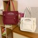 thumbnail image 2 of MBTI Lindo bolso de hombro vintage para mujer Bolso de mano con bordado de letras de gran capacidad Bolso de mano informal de moda estilo universitario para mujer, 2 of 5
