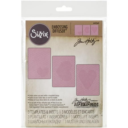 Hot Off The Press 7309547 Sizzix Bigkick/big Shot/vagabond Embossing Diffusers 3/pkg-#3 Hearts By Tim