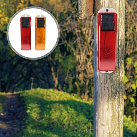 LABSERRON Solar Strobe Warning Light Pc 2Pcs For Chemical Parks