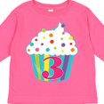 thumbnail image 4 of Inktastic 3rd Birthday Cupcake Boys or Girls Long Sleeve Toddler T-Shirt, 4 of 5