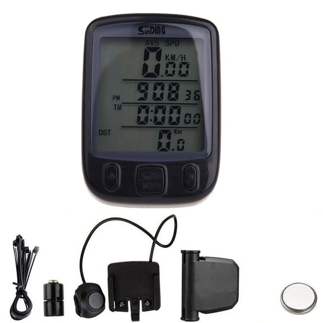 Digital LCD Cycle Bike Computer Odometer Speedometer Cycling Rear Bike Lights Back Lights Ski Bikes for Adults Rechargeable Bike Wheel Lights Saddle Racks Rear Rack for Bike Scooter Lights for Night