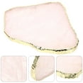 thumbnail image 3 of Shisuyan Natural Pink Crystal Coaster Delicate Crystal Coaster Decorative Golden Side Cup Mat, 3 of 8